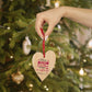 Wooden Christmas Ornaments Couple gift for husband for wife Married 2022 Keepsake ornament - I Love Heartstrings