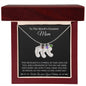 World's Greatest Mom Baby foot Necklace with birthstone and Message card - I Love Heartstrings