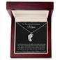 World's Greatest Mom Baby foot Necklace with birthstone and Message card - I Love Heartstrings