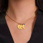 World's Greatest Mom Baby foot Necklace with birthstone and Message card - I Love Heartstrings