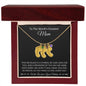 World's Greatest Mom Baby foot Necklace with birthstone and Message card - I Love Heartstrings