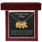 World's Greatest Mom Baby foot Necklace with birthstone and Message card - I Love Heartstrings