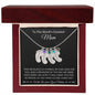 World's Greatest Mom Baby foot Necklace with birthstone and Message card - I Love Heartstrings