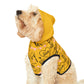 Yellow Hoodie for Dogs, New dog owner gift, Dog lover hoodie for pet, Love patterned Hoodie, Yellow Dog clothes, Dog Hoodie for Valentine's Day - I Love Heartstrings