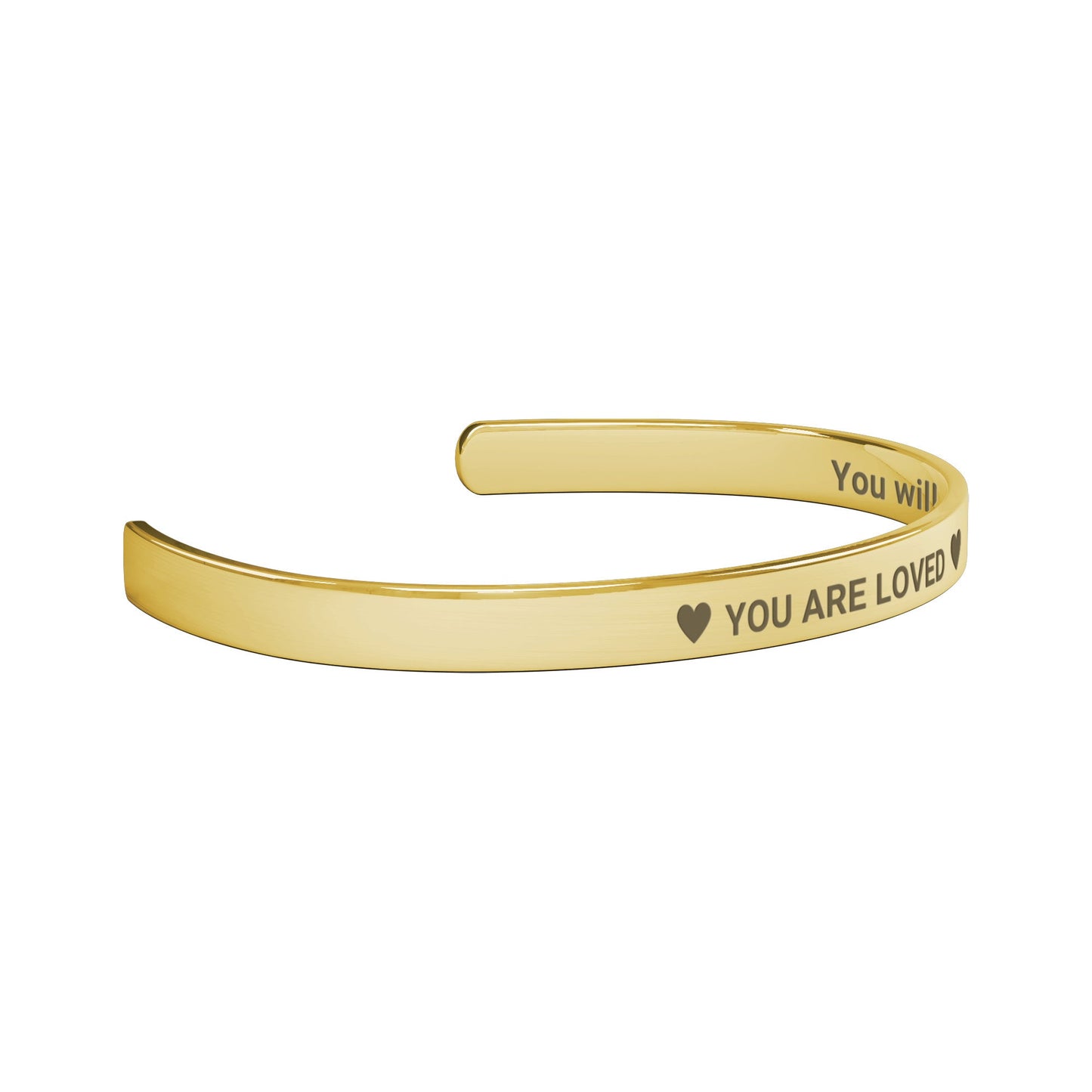 You are Loved Cuff Bracelet Affirmation gift to daughter from Dad - I Love Heartstrings