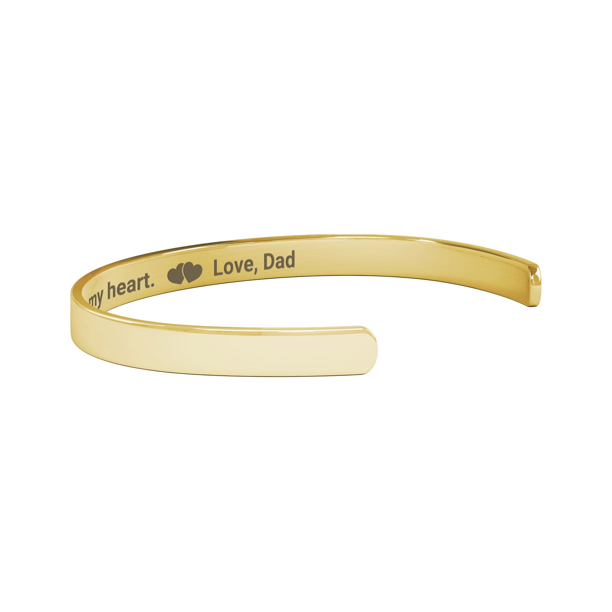You are Loved Cuff Bracelet Affirmation gift to daughter from Dad - I Love Heartstrings