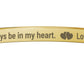 You are Loved Cuff Bracelet Affirmation gift to daughter from Dad - I Love Heartstrings