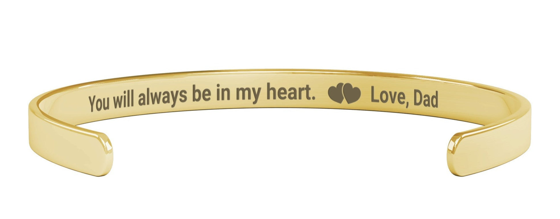 You are Loved Cuff Bracelet Affirmation gift to daughter from Dad - I Love Heartstrings