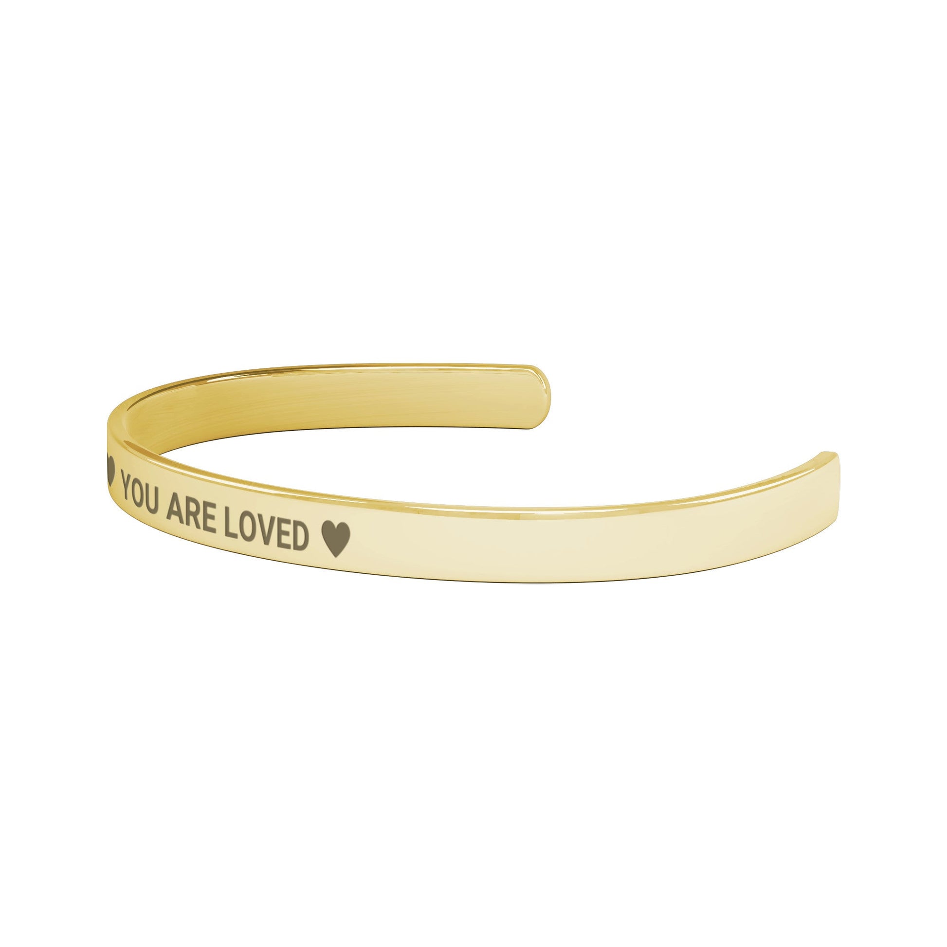 YOU ARE LOVED Cuff bracelet gift for daughter from Mom Affirmation bracelet - I Love Heartstrings